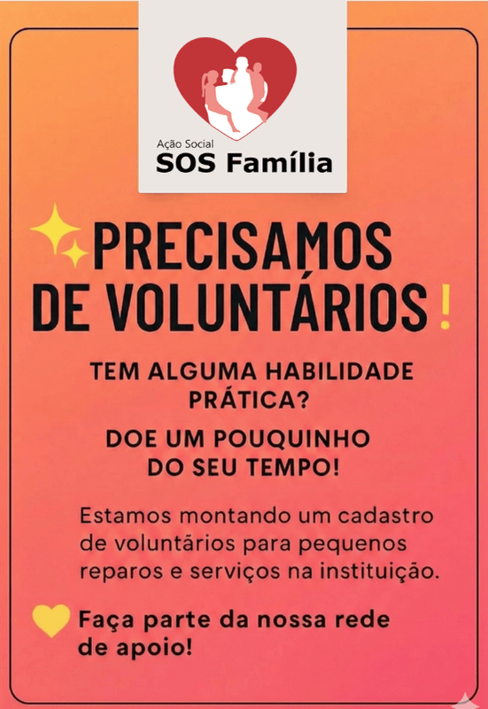 Precisamos de Voluntários